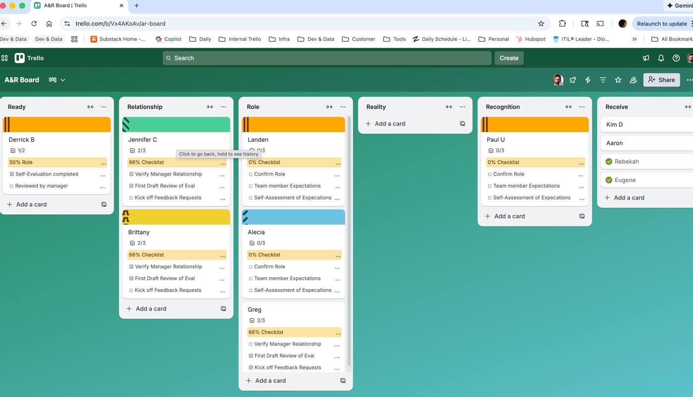 Moving the board digital was necessary to support an increasingly hybrid workforce. Keeping it flexible and easy to update was a key requirement, which is something Trello is very good at.